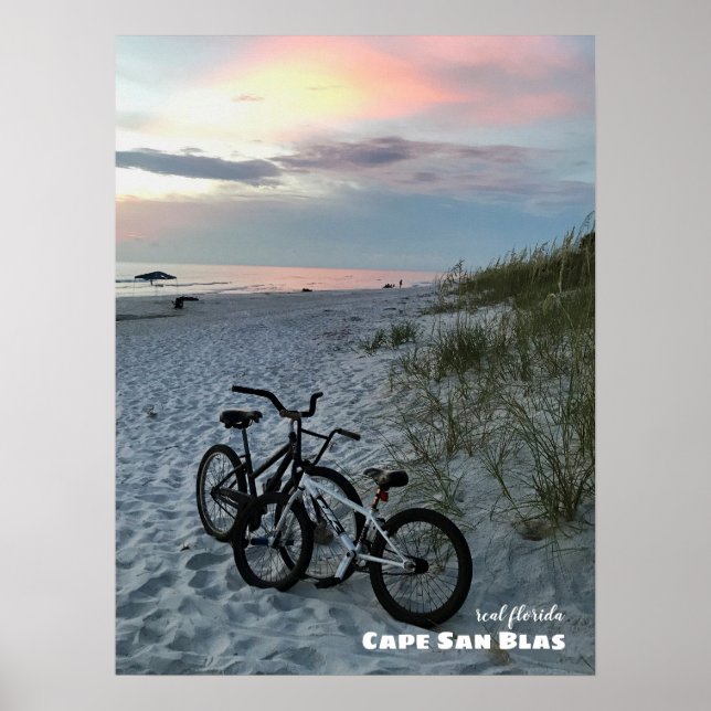 Póster Viajes | Florida - Bicicletas de Cabo San Blas (Frente)