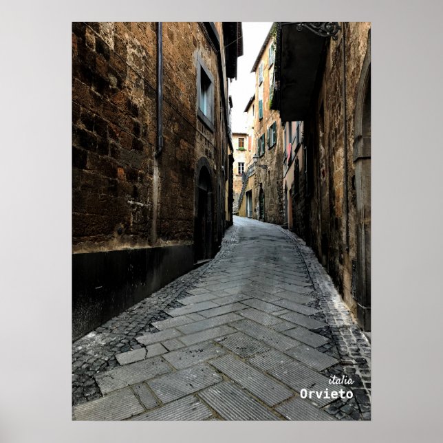 Póster Viajes | Italia - Calles de Orvieto (Frente)