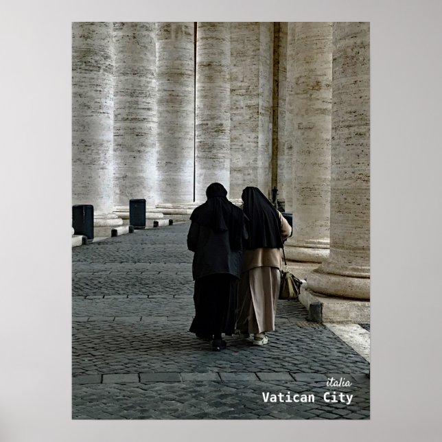 Póster Viajes | Italia — Ciudad del Vaticano, Plaza de Sa (Frente)
