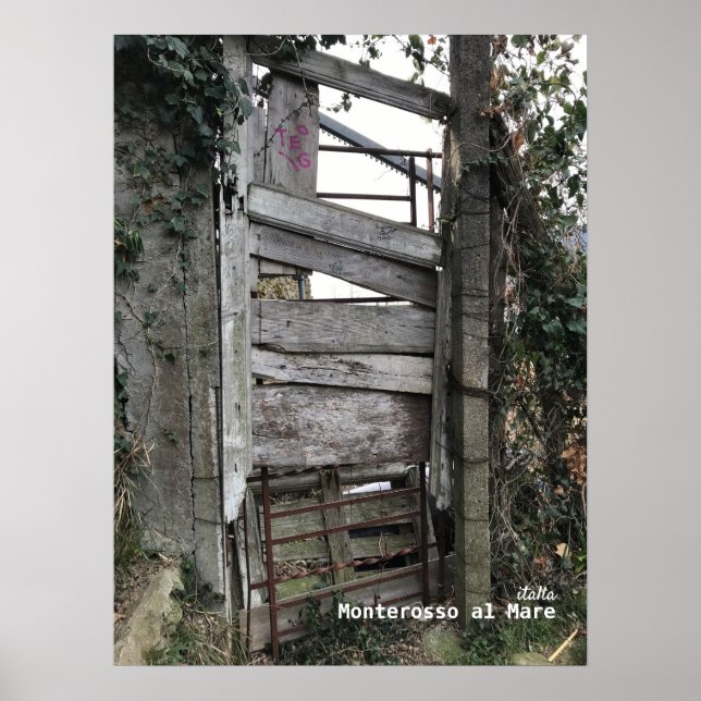 Póster Viajes | Italia - Puerta antigua de Monterosso al  (Frente)