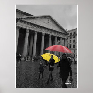 Póster Viajes   Italia - Roma, Día de las Lluvias en el P