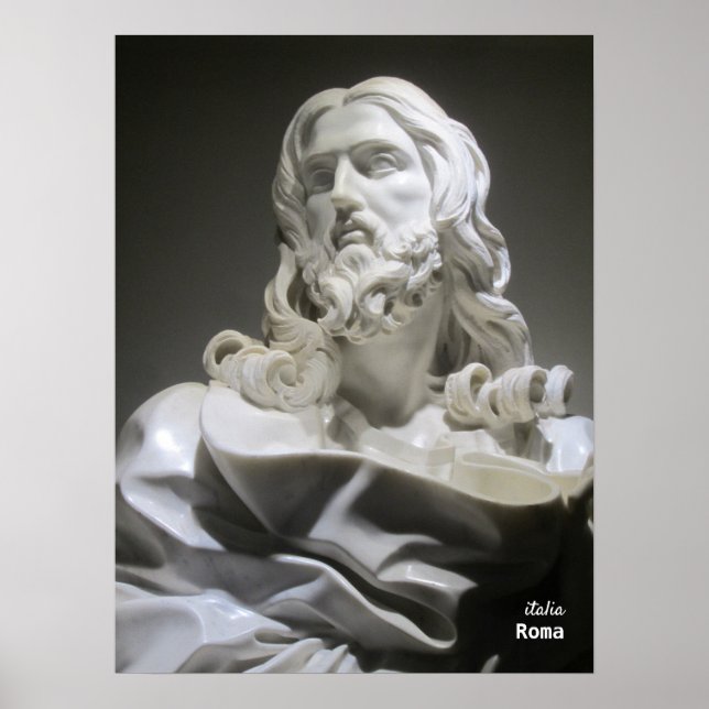 Póster Viajes | Italia - Roma, Escultura Bernini Jesús (Frente)