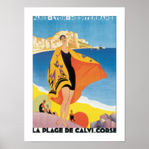 Póster Viajes mediterráneos de la Viñeta París Lyon
