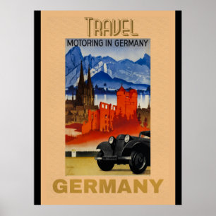 Póster Viajes, motores en Alemania