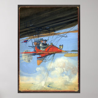 Póster Viajes por aire futurista / Harry Grant / Dart