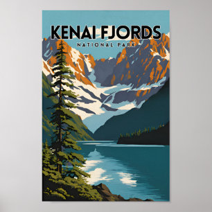 Póster Viajes por el Parque Nacional de los Fiordos de Ke