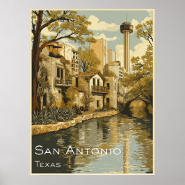 Póster Viajes por el río San Antonio