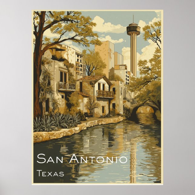 Póster Viajes por el río San Antonio (Frente)