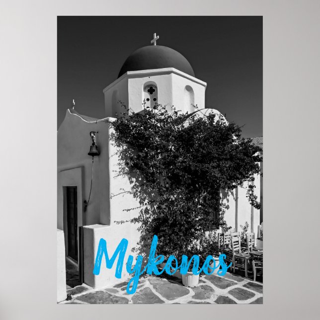 Póster Viajes por Mykonos Grecia - Church Cafe Europa Tur (Frente)