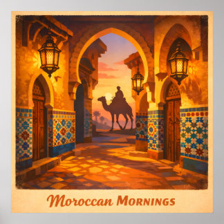 Póster Viajes Vintage Marruecos - Mañanas Marroquíes
