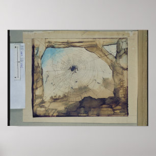 Póster Vianden a través de un Web de araña