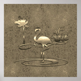 Póster Vibe de temporada de vacaciones de oro