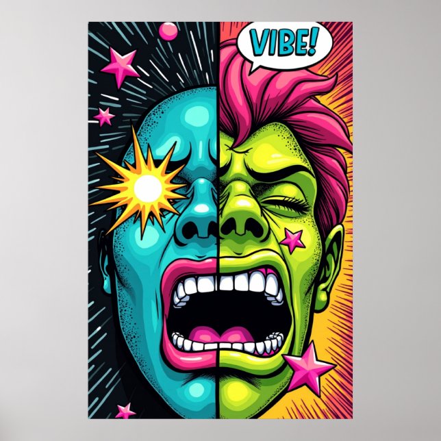 Póster VIBE! Pop Art Scream (Frente)