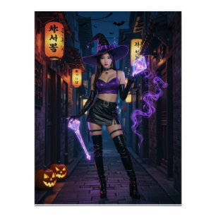 Póster Vibes de brujas de Seúl - Halloween 2025"