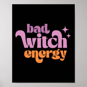 Póster Vibes de brujería de Halloween de la camiseta de l