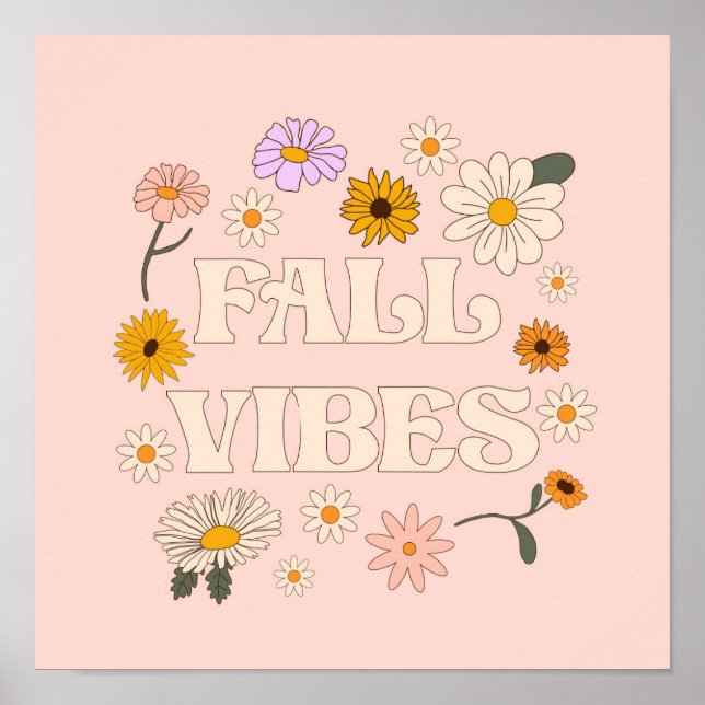 Póster Vibes de caída rosadas (Frente)