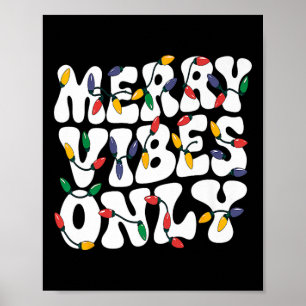 Póster Vibes de cerezo sólo Navidades alumbran vacaciones