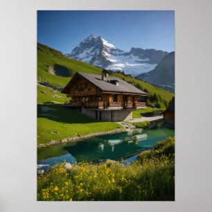 Póster Vibes de chalet suizo: aviva tu viaje