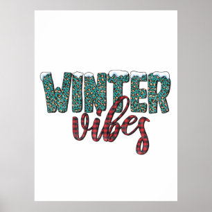 Póster Vibes de invierno de regalo de Navidad