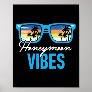 Póster Vibes de luna de miel - Boda de vacaciones de luna