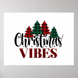 Póster Vibes de Navidades de árbol de navidad de relleno