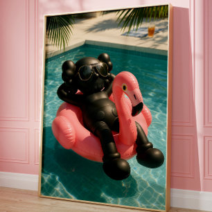 Póster Vibes de Piscina de Lujo   Flamenco de Vera