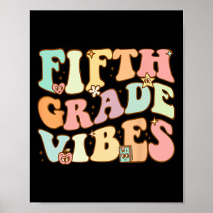 Póster Vibes de quinto grado - Equipo de quinto grado Ret
