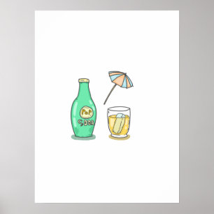 Póster Vibes de soda pop de verano - bebida Personalizado