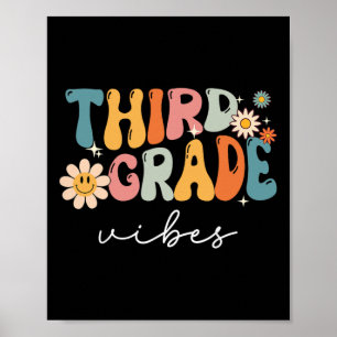 Póster Vibes Grado Para Chicas Niños De Tercer Grado Prof