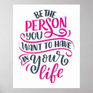 Póster Vibes positivas: sé la persona que quieres tener