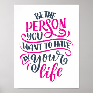 Póster Vibes positivas: sé la persona que quieres tener