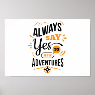 Póster Vibes positivas - Siempre di SÍ a las nuevas avent