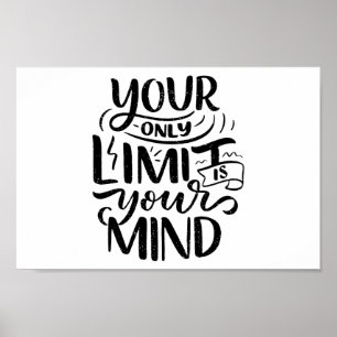 Póster Vibes positivas - Tu único límite es tu mente