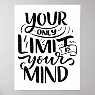 Póster Vibes positivas - Tu único límite es tu mente
