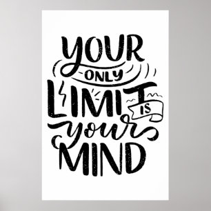 Póster Vibes positivas - Tu único límite es tu mente