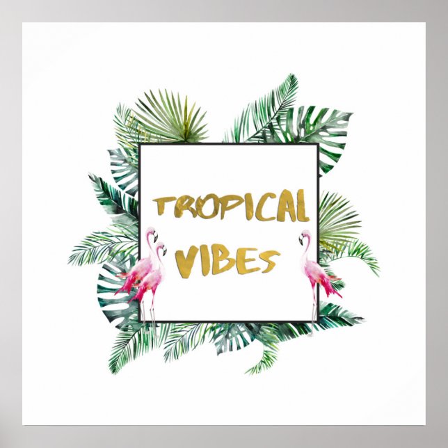 Póster Vibes tropicales (Frente)