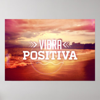 Póster Vibra Positiva - texto positivo en español