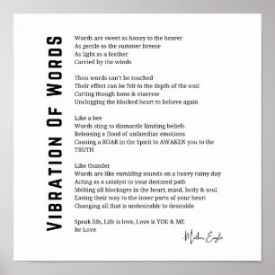 Póster Vibración de las palabras despertar poema poster a