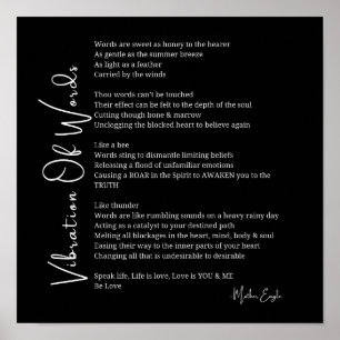 Póster Vibración de las palabras despertar poema poster a