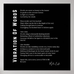 Póster Vibración de las palabras despertar poema poster a