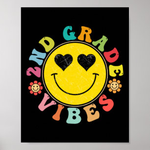 Póster Vibraciones de 2do Grado Cara Feliz Sonrisa Regalo