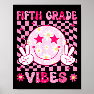Póster Vibraciones de 5to Grado Cara Sonriente Maestros R
