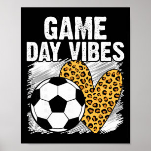 Póster Vibraciones de día de partido de fútbol Mamá de fú
