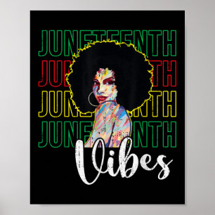 Póster Vibraciones de Juneteenth Libertad - 19 de junio d