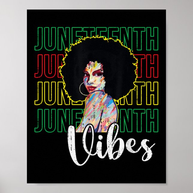 Póster Vibraciones de Juneteenth Libertad - 19 de junio d (Frente)