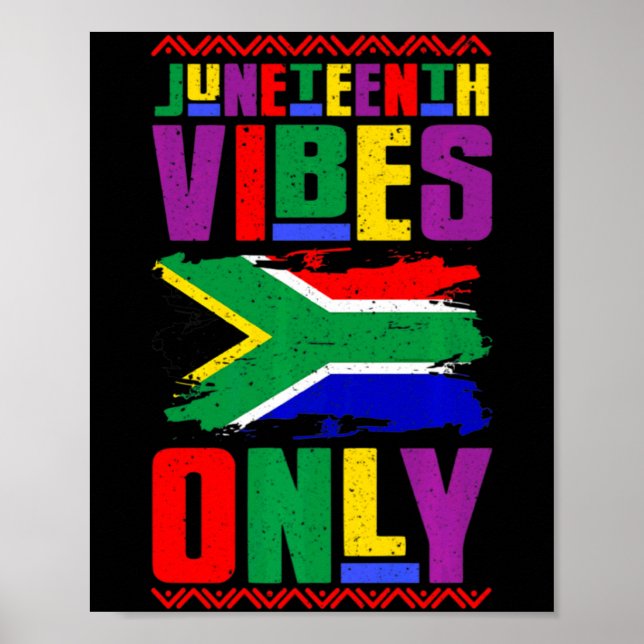 Póster vibraciones de juneteenth solamente desde 1865 afr (Frente)