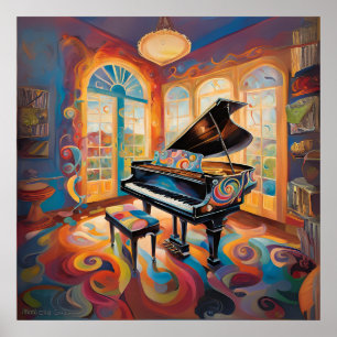 Póster Vibraciones de piano groovy