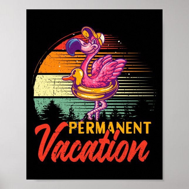 Póster vibraciones de playa de vacaciones permanentes de  (Frente)