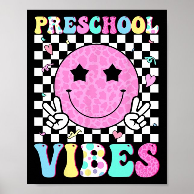 Póster Vibraciones de Preescolar Cara Sonriente Devolvien (Frente)