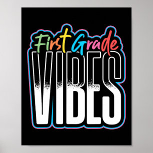 Póster Vibraciones de primer grado maestro estudiante 1er